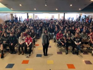 Speaking at A.W. Coolidge School, Reading MA